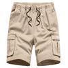 Men's Summer Loose Outdoor Sports Multi-Pocket Cargo Shorts Casual Pants Quarter Pants