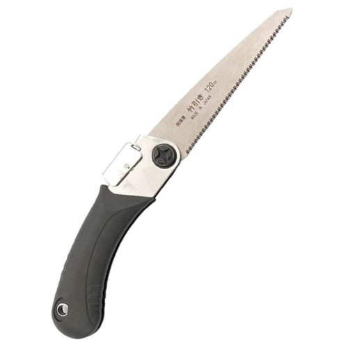 Ishisaw Kogyo Genba-ya Bamboo Folding Saw, 120mm, INK-0592, Silver