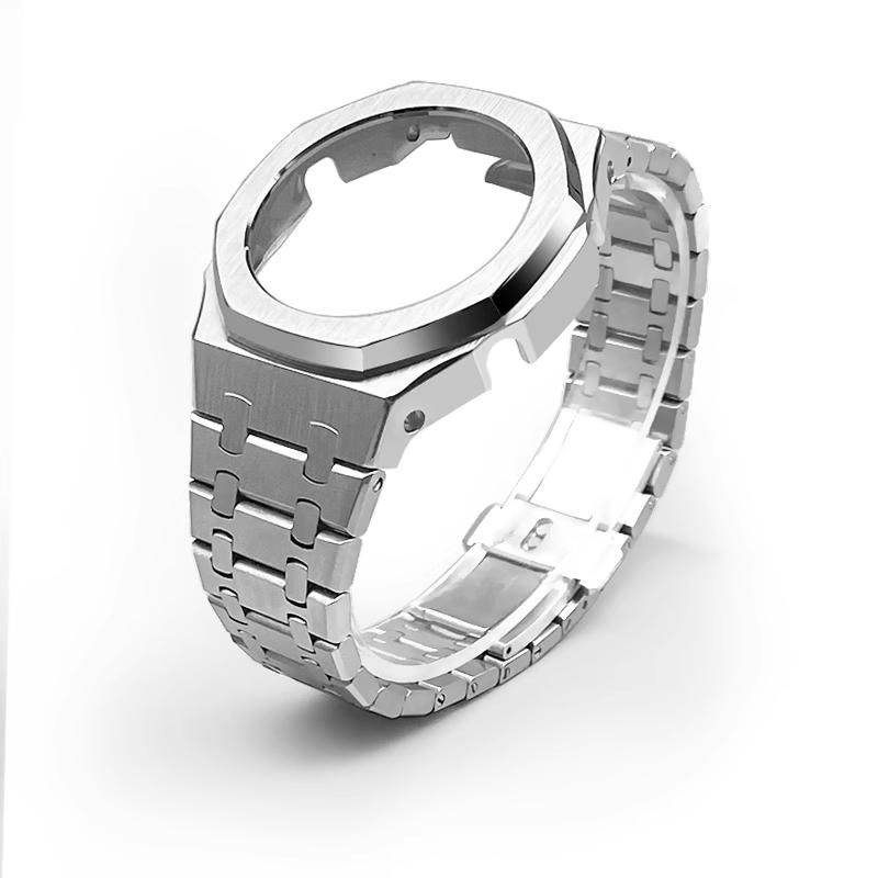 Модификационный Комплект GA2100 Корпус Часов и Ремешок из Цельной Нержавеющей Стали Для Casio G-SHOCK GA-2100 GMA-S2100 GM-2100 Мужской Металлический Браслет