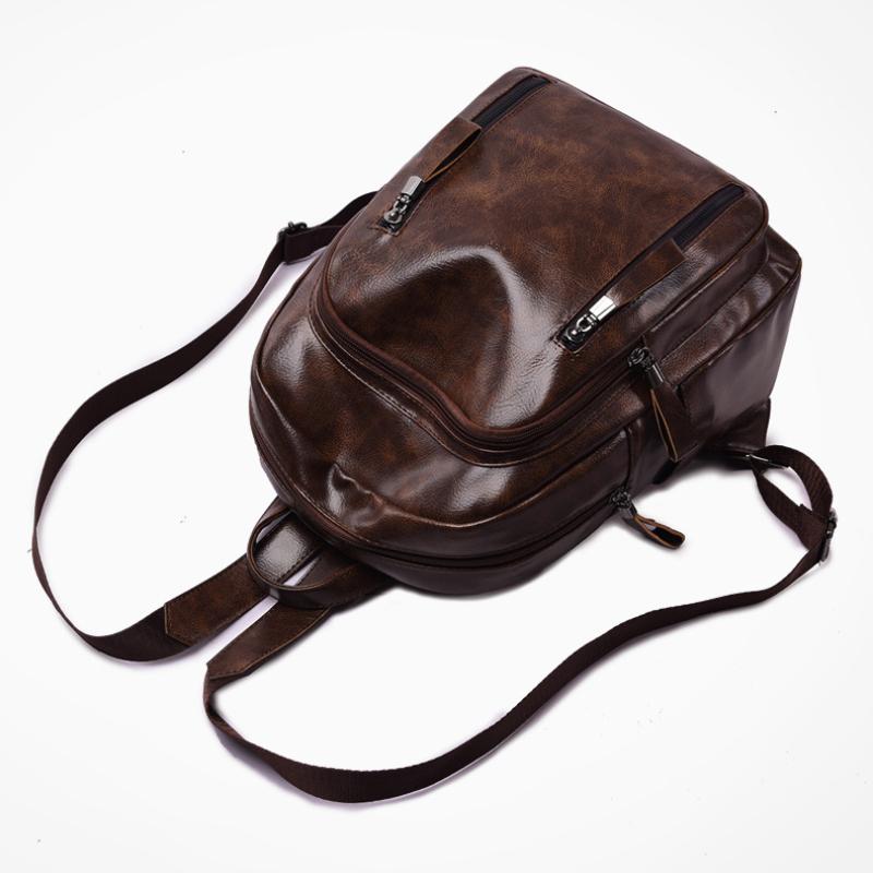 Women's Soft Leather Anti-theft Retro Casual Lightweight Backpack Handbag Travel Daily and Shopping Bag