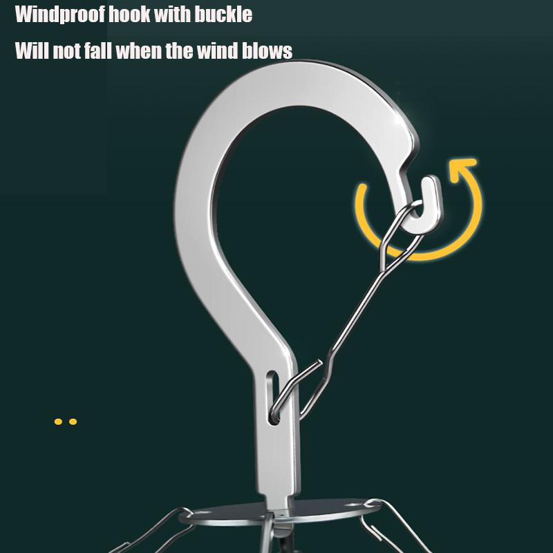 Windproof Drying Rack Stainless Steel Bra Sock Drying Holder Organizer Drying Socks Clip Multi-Functional Household Hanger