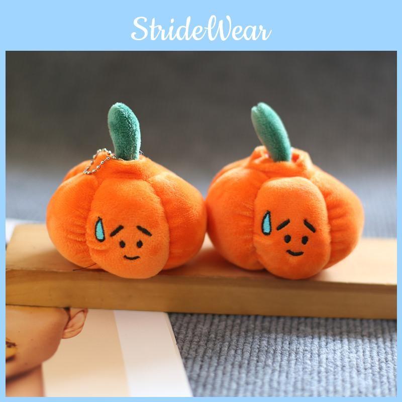 Pumpkin Mini Plush Keychain Super Soft Short Plush Toy Halloween Decor Home