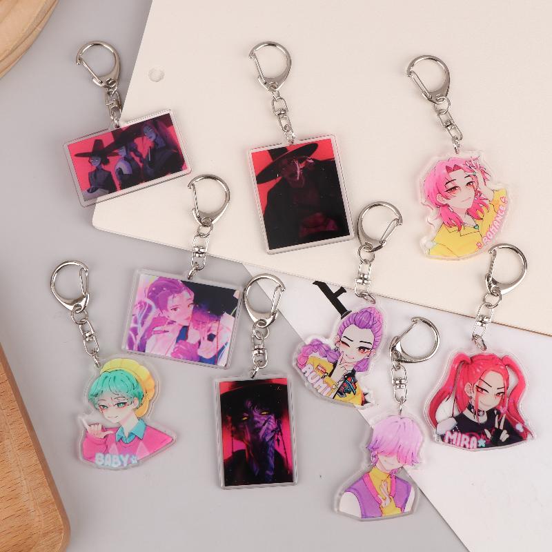 Kpop Охотники на демонов Huntrix Saja Boys Брелки для аксессуаров Ювелирные изделия Руми Зои Джину Мира Продал душу Брелки Подарки для фанатов