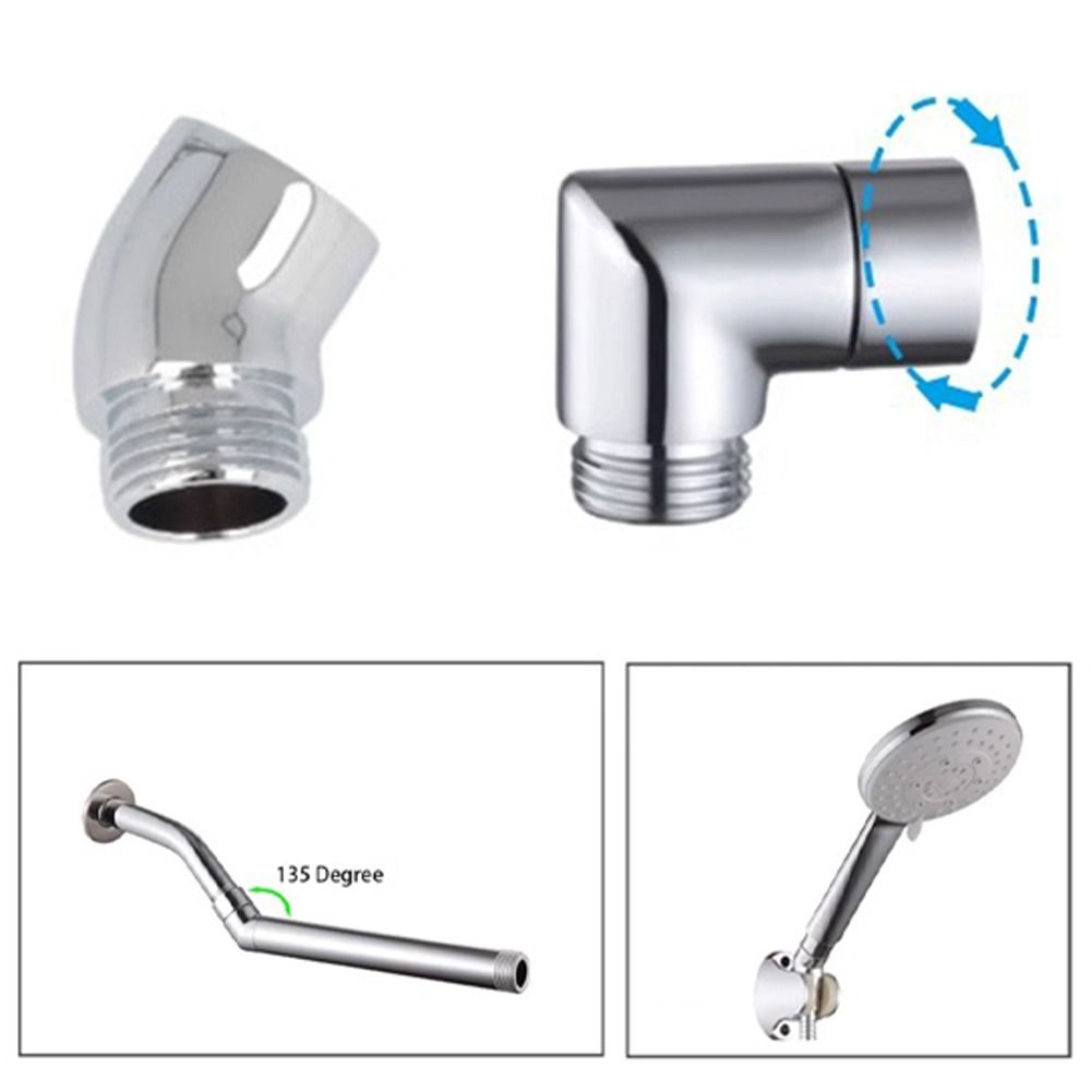G1/2 Connection Shower Arm Adapter Top Spray Angle Elbow Adapter Hand Shower
