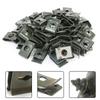 Car Metal Screw Fastener U-Type Clips Anti-rust Clamp Fastener Bumper Fender Trim Panel Fastener Board Clip Accessories