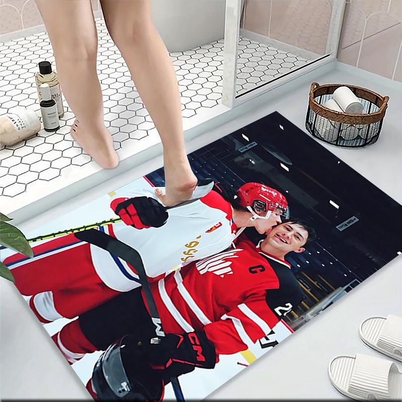 Hockey Celebration Moment Carpet Rug Soft Washable Anti Slip Home Living Room Sofa Mats Personalized Christmas Rug