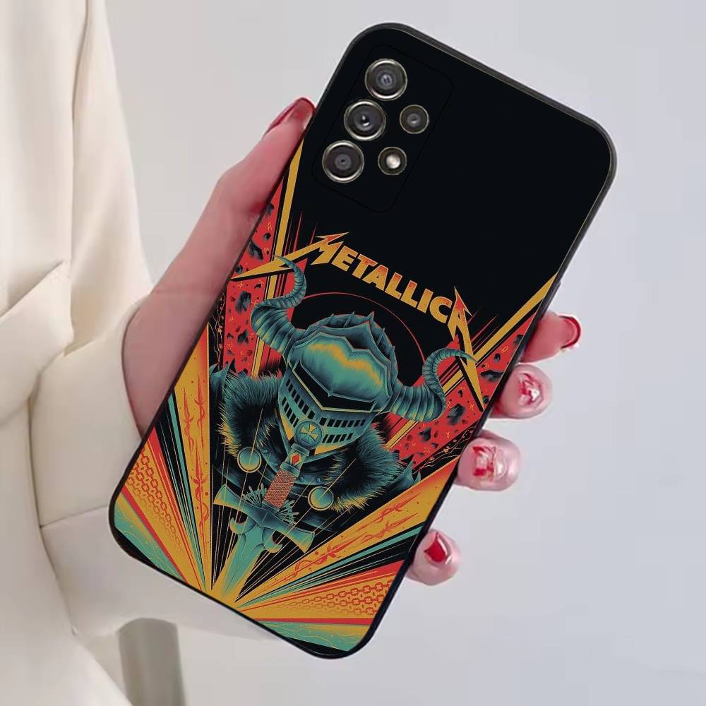 M-METALLICA Rock band Phone Case For Samsung S25,S24,S21,S22,S23,S30,Ultra,S20,Plus,Fe,Soft Silicone Black Cover