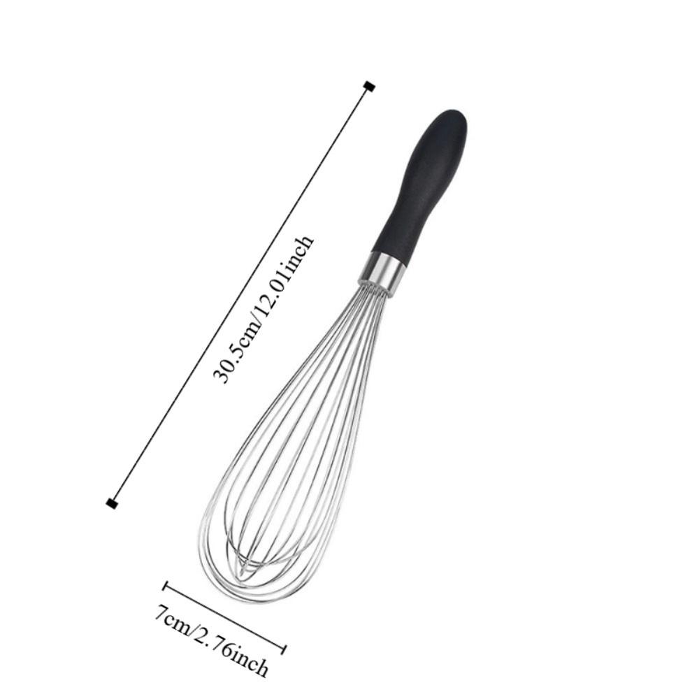 Balloon Shape Stainless Steel Wire Whisk 12 Inch Egg Mixer Kitchen Baking Tool Cream Mixer  Batter