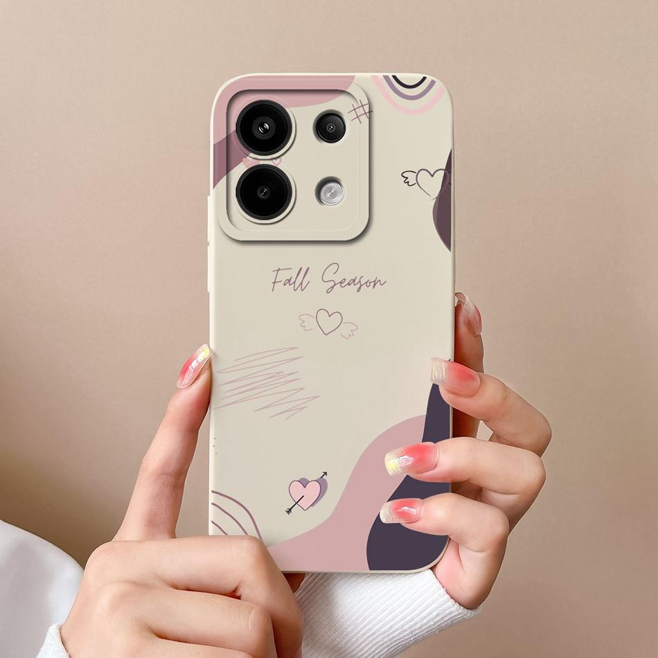 Чехол для Poco X6 Pro Стильный Мягкий Жидкий Силикон Защита Камеры Задняя Крышка Телефона Для Poco X6pro X 6 Pro Защитный Funda Capa