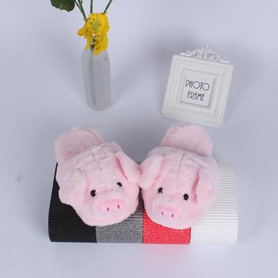 Очаровательные мультяшные розовые плюшевые тапочки с изображением поросенка - уютный хлопок для пар