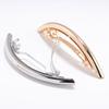 Women's Metal Golden Tone Silver Plated Tube Shape Barrette Hair Clips Hairgrip