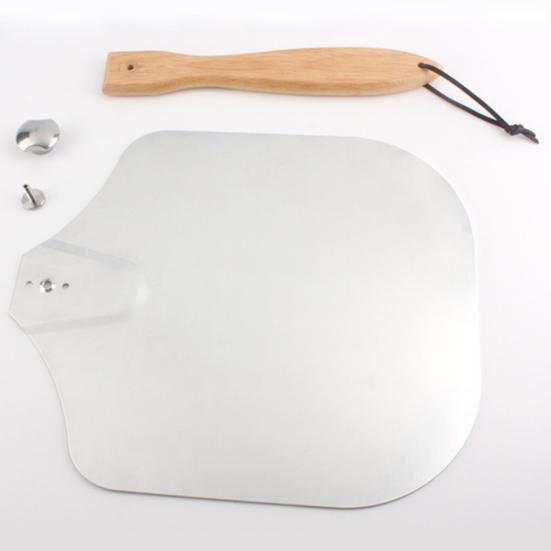 Premium Pizza Peel Aluminum Pizza Paddle with Cutter Pizza Spatula with Foldable Wooden Handle Pizza Spatula Paddle for Any Outdoor Indoor Pizza