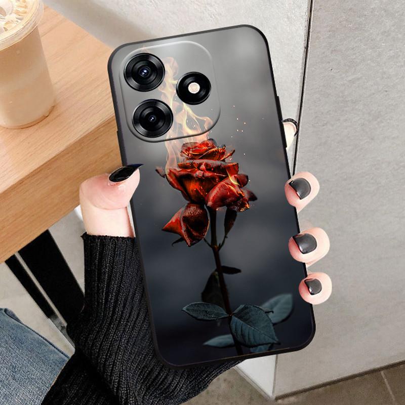Для Tecno Spark 10 Чехол Задняя крышка Spark10 Милый Мультяшный Цветок Череп Мягкий Силикон Чехлы для Телефона Для Tecno Spark 10C Fundas Coque