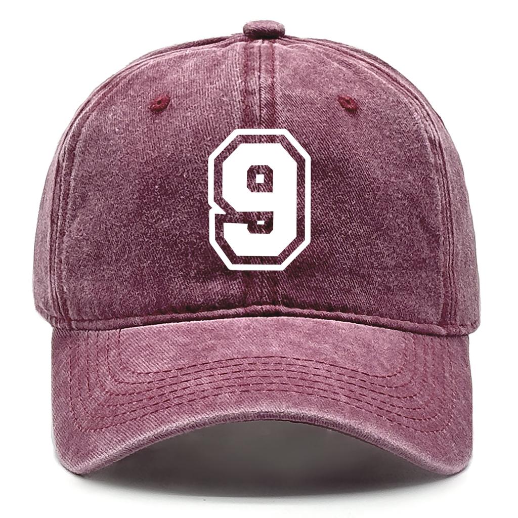 Numbers 0 to 9 Print Unisex Baseball Cap Cap For Man Lightweight Non-Stretch Fabric Adjustable Baseball Caps One Size Fits All