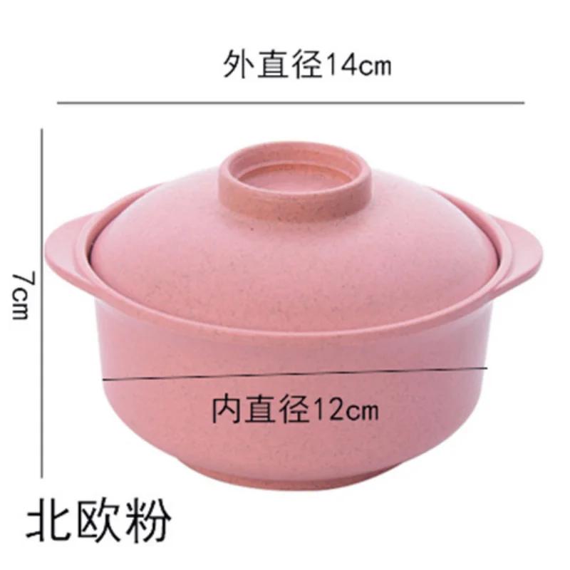 Instant Noodle Bowls with Lids Soup Hot Rice Bowls Japanese Style Students Food Container Healthy Tableware Bowl Tableware