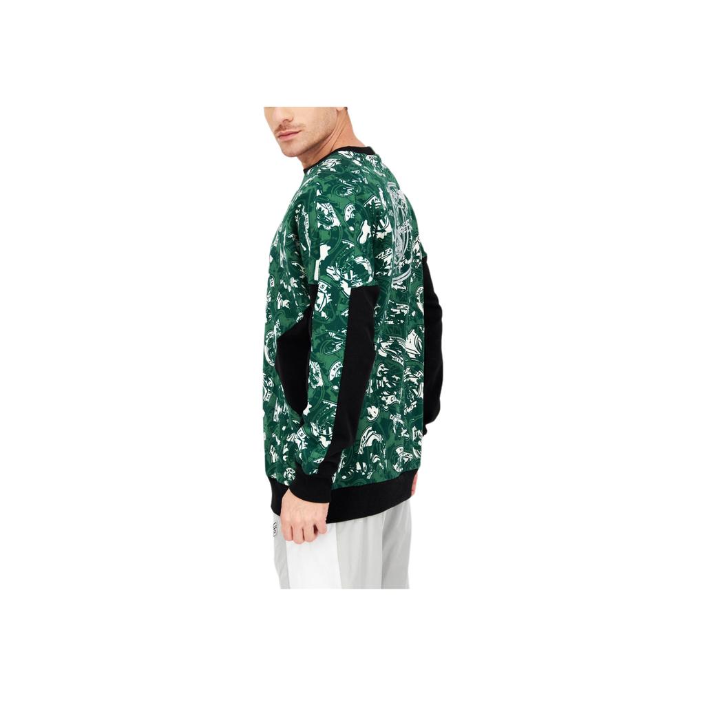 Puma Manchester City Football Club Casual Sports Patchwork Pullover Sweatshirt Men Tops Green 758713-10