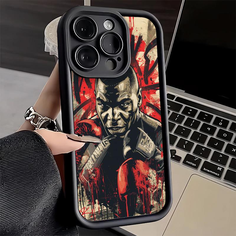 Чехол для телефона iPhone 17 Air 16E 15 16 Pro Max Майк Тайсон Боксер Мужчина Чехол 14 Plus 13 12 Mini Мягкий Силиконовый Fundas