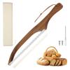 Wooden Bread Bow Knife Serrated Bread Bow Cutter Stainless Steel Sourdough Bread Knife Professional Bread Knife Cake Cutting