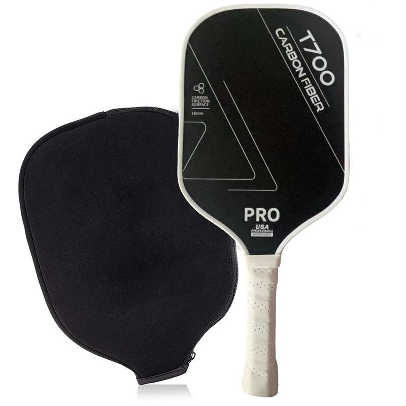 T700 Carbon Fiber Cloth Grain Matte One-Piece Non-Slip 16mm Thick 40cm 230g USA Approved Competition-Use Pickleball Paddle