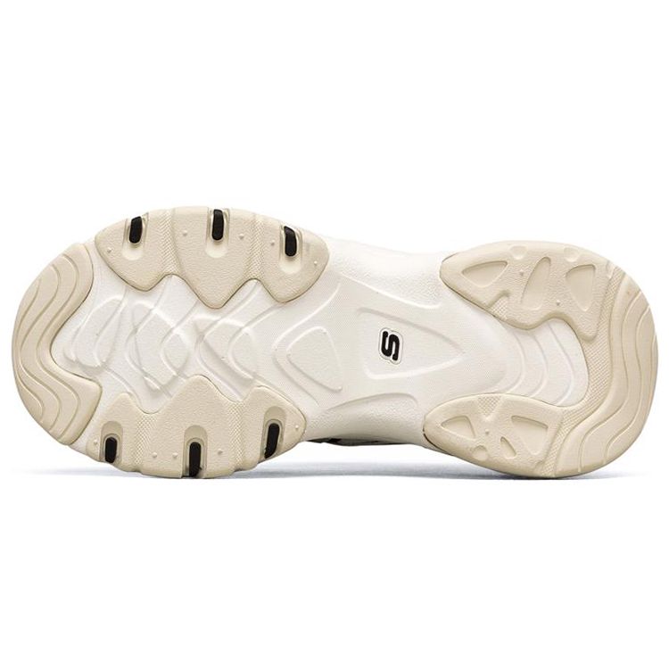 Skechers DLites 3.0 Ткань Синтетическая кожа Спортивные Ретро Низкие Повседневные кроссовки Женские Бело-кремовый 149261-OFWT