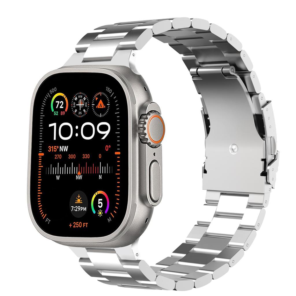 Титановый браслет для Apple Watch Ultra 2 49 мм 45 мм 44 мм 42 мм Мужской деловой ремешок для iWatch Series 9 6 5 4 Se 7 8 Металлический браслет