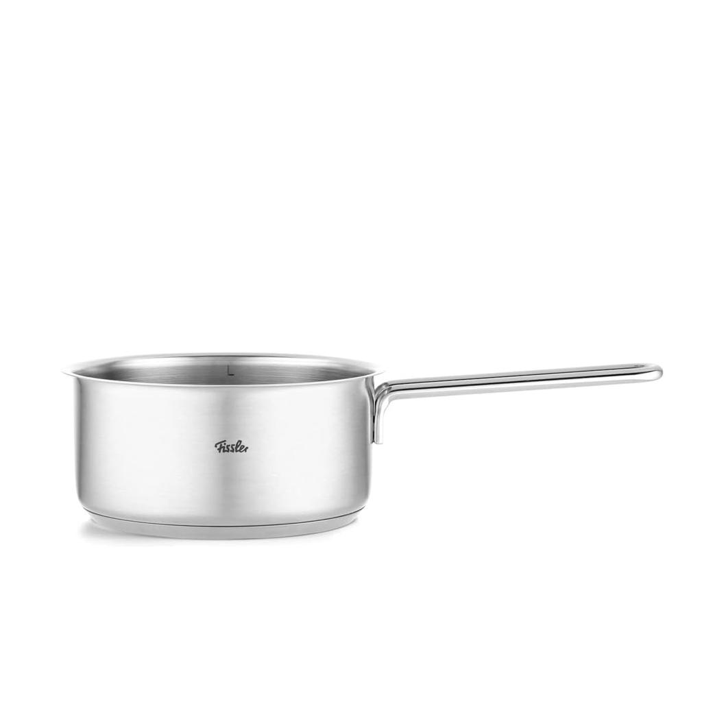 Fissler One Hand Pot 16cm Pure Collection Saucepan Gas Compatible Made In Germany Japanese Silver Fire/IH [Authorized Product] 086-154-16-100