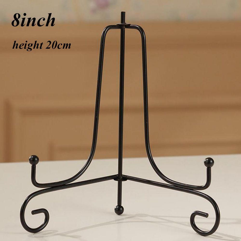 Home Decoration Photo Pedestal Book Holder Display Stand Black Iron Plate Rack Easel Cup Holders 5