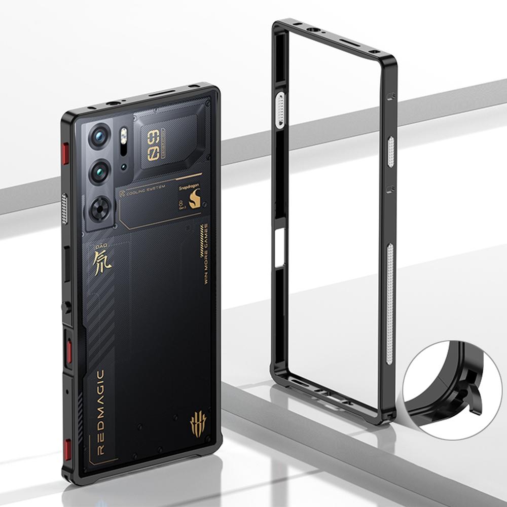 Bumper Cases For ZTE nubia Red Magic 9S Pro+ 5G/9S Pro 5G/9 Pro+ 5G/9 Pro 5G Metal Frame Heat Dissipation Cover with Lens Protector