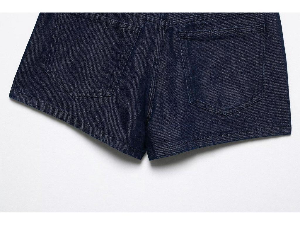 Летний женский модный джинсовый комплект с карманами: куртка и шорты, 2025