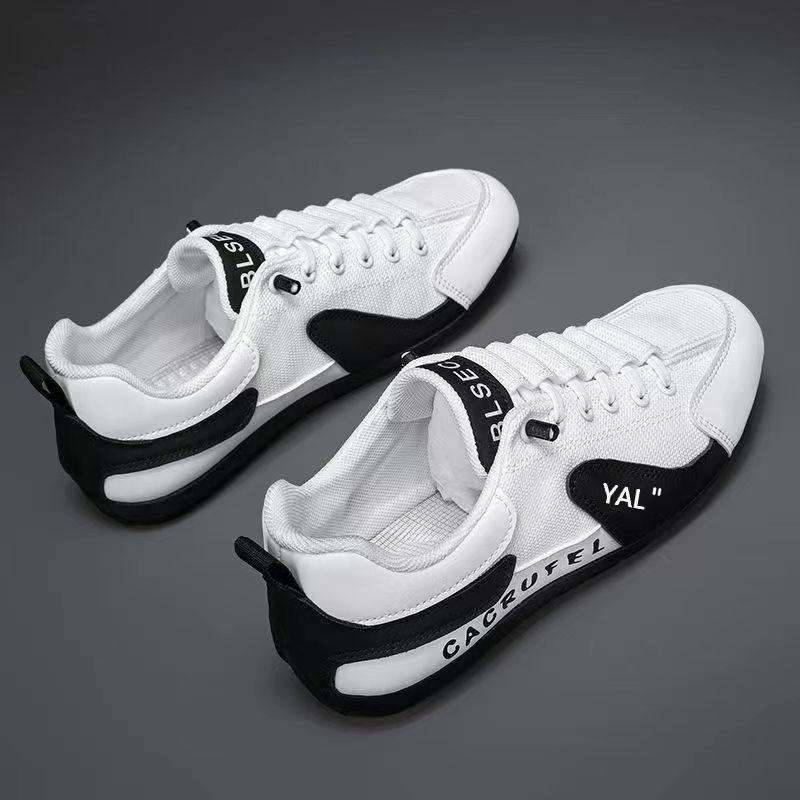Мужская обувь 2025 новая летняя сетчатая спортивная обувь на доске Forrest Gump для бега мужская повседневная белая обувь обувь на доске на одном педале