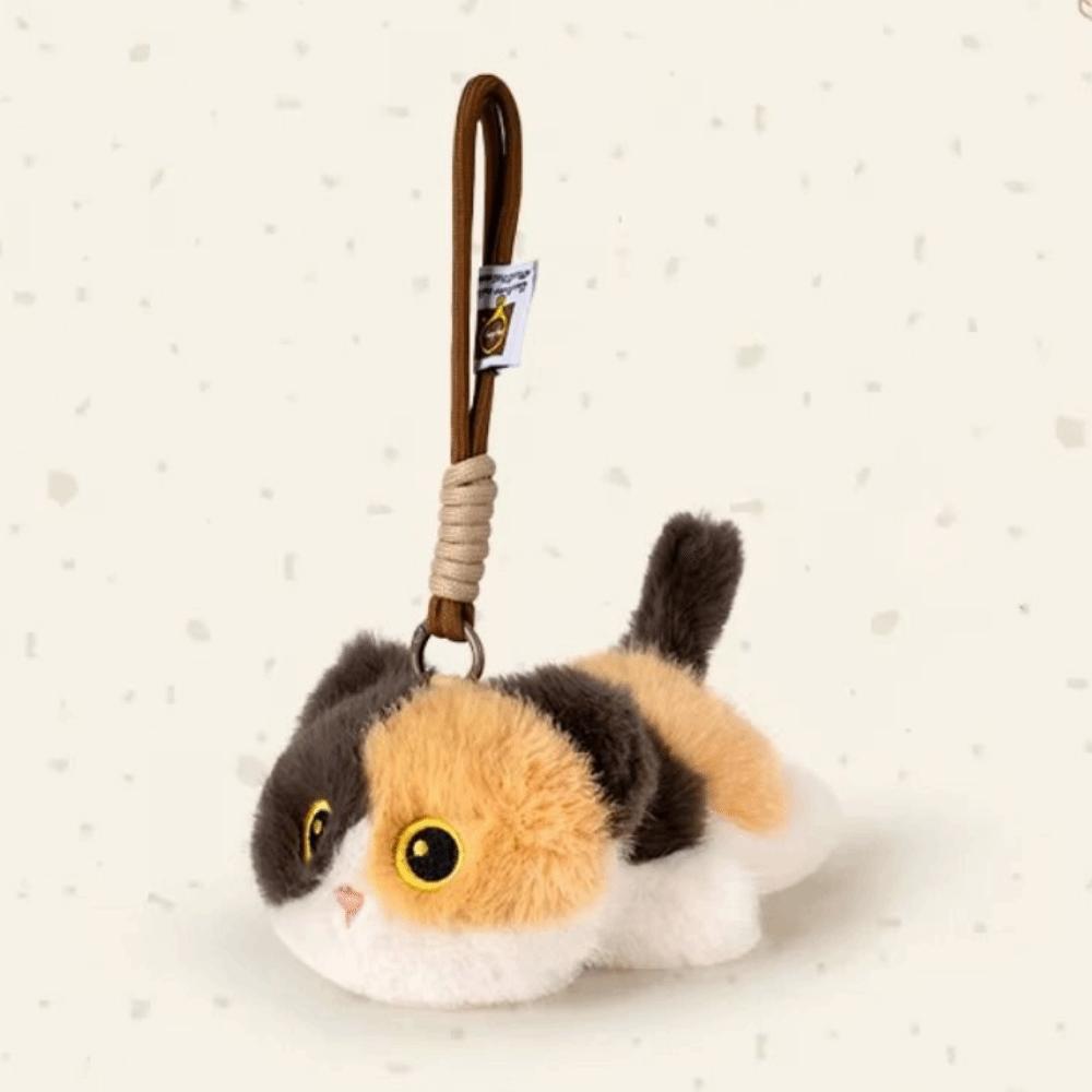 Cute Simulation Cat Plush Toy Soft Cartoon Cat Plush Keychain KeyChain Plushie Backpack Pendant