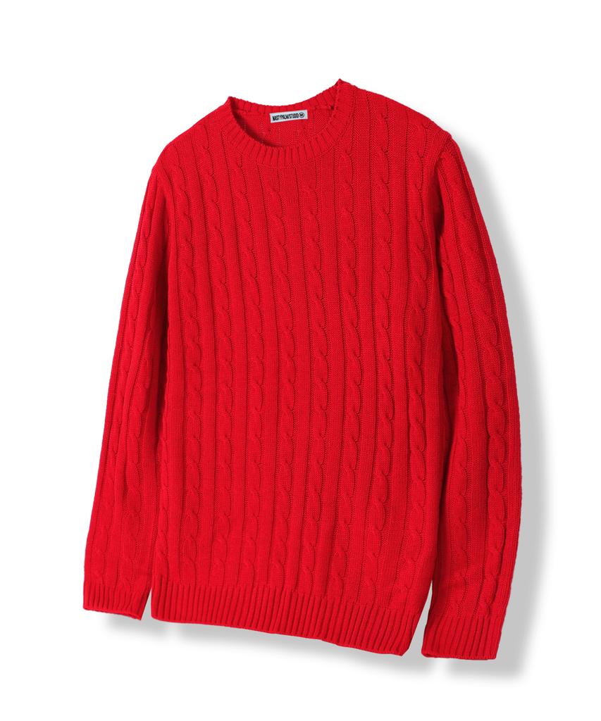 NP STUDIO [2Pack] Standard Round Cable Knit 9 Colors