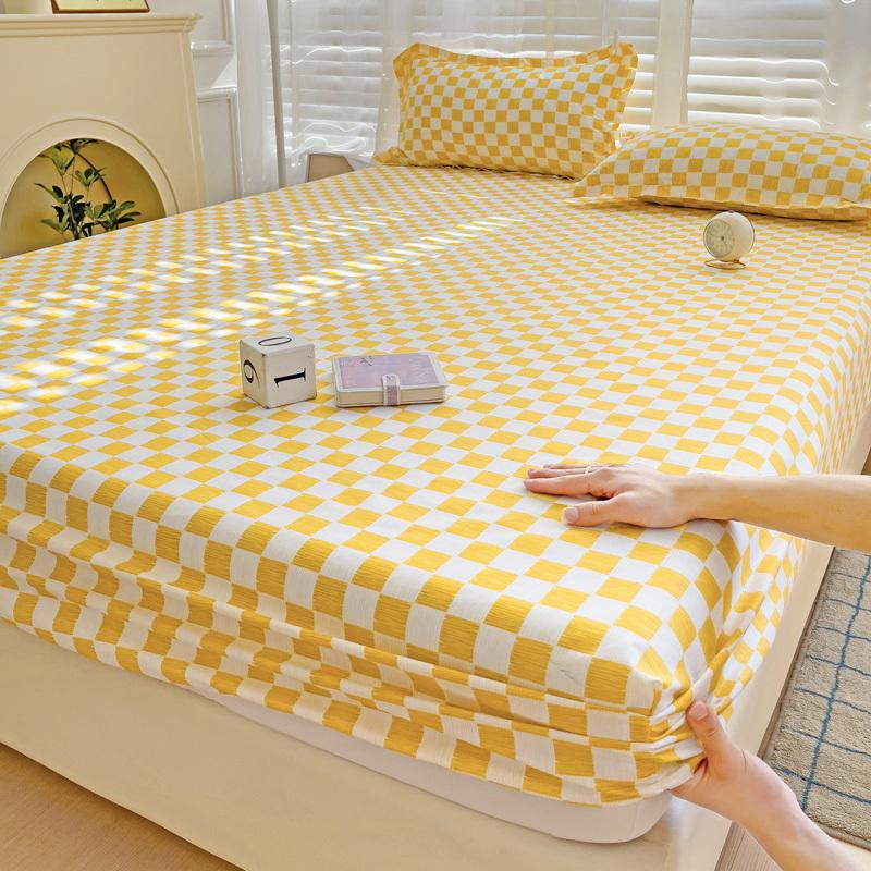 2025 New Cherry Fitted Sheet Skin-friendly Aloe Vera Cotton Washed Cotton Bed Sheet For Girls