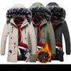 Men Hooded Parkas Winter Jacket Cotton Padded Warm Coat Military Male Hooded Fleece Thick Long Outwear Windbreaker Warm Jackets