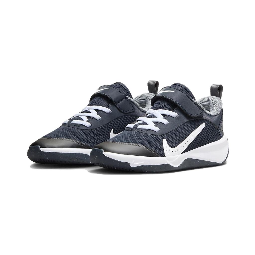 Nike Omni Multi-Court PS Dark Obsidian White Kids Sneakers Blue Smoke-Grey Bright-Crimson DM9026-402