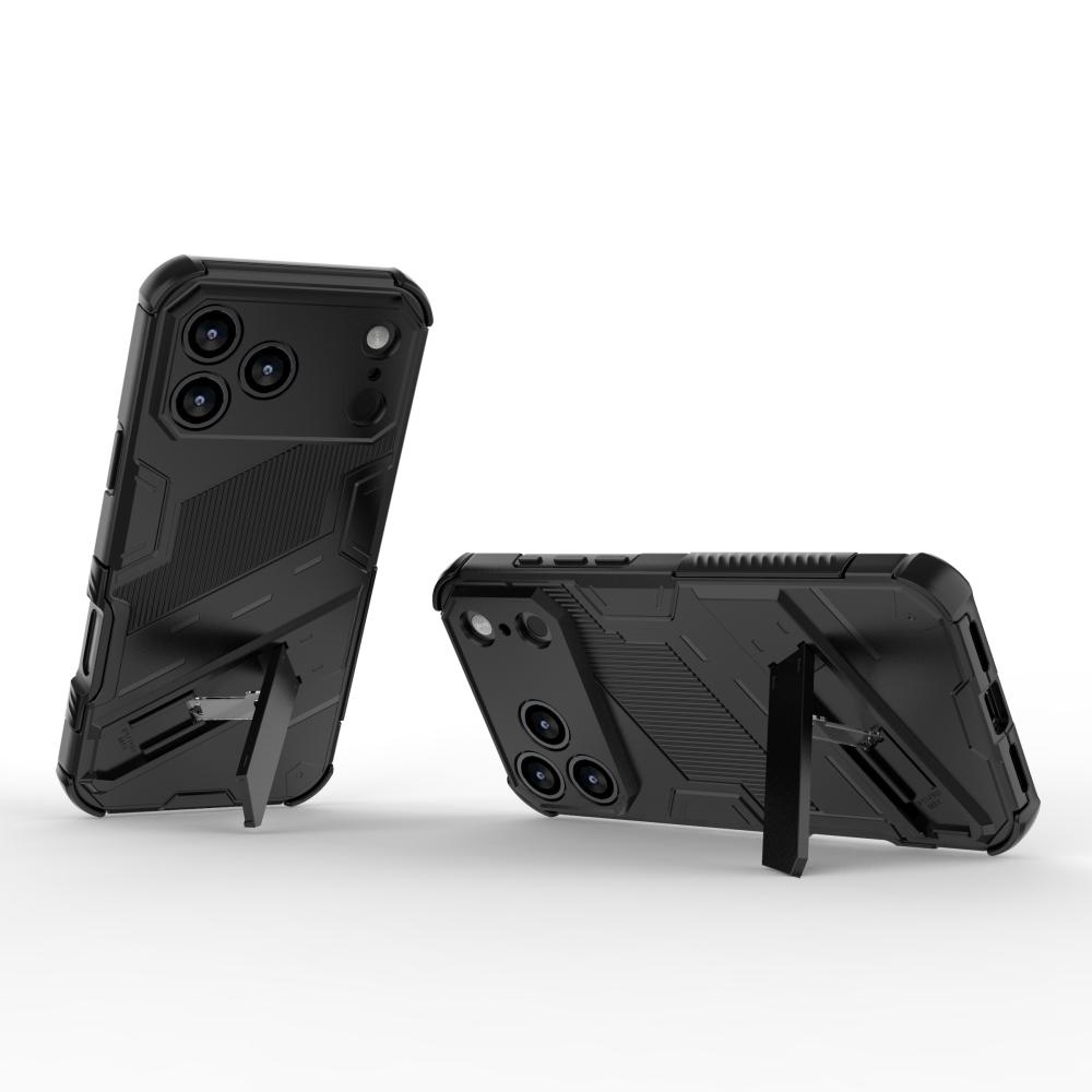 Бронированный противоударный чехол-подставка для iPhone 17 Pro Max 17 Air 16 Pro 15 Plus, держатель-подставка, магнитный, жесткий ПК, Funda Coque Case