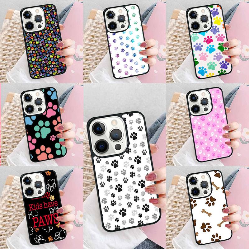 Чехол для телефона с рисунком лапок, милый, для собаки, кошки, для iPhone 17 Air 15 16e 14 13 Pro Max Coque 12 11 Pro Max PLUS