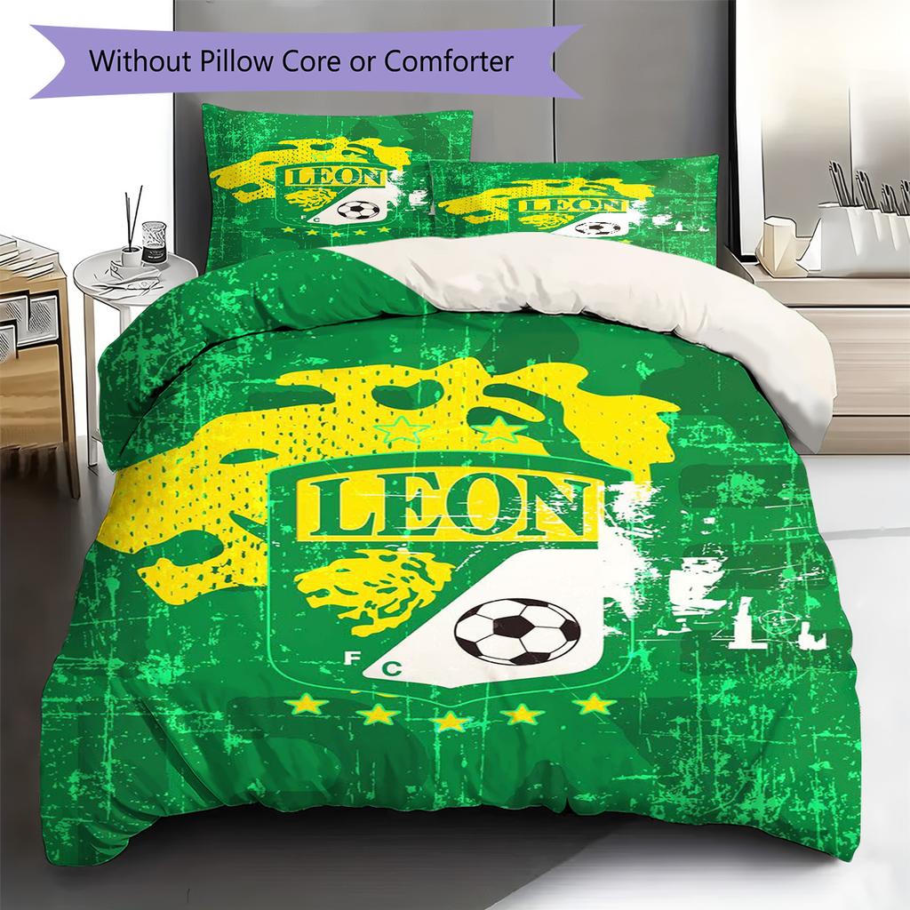 Club Leon Pattern Bedding Set Quilt Cover Pillowcase Home Decor Gift (1 * duvet cover + 2 * pillowcase, without core)
