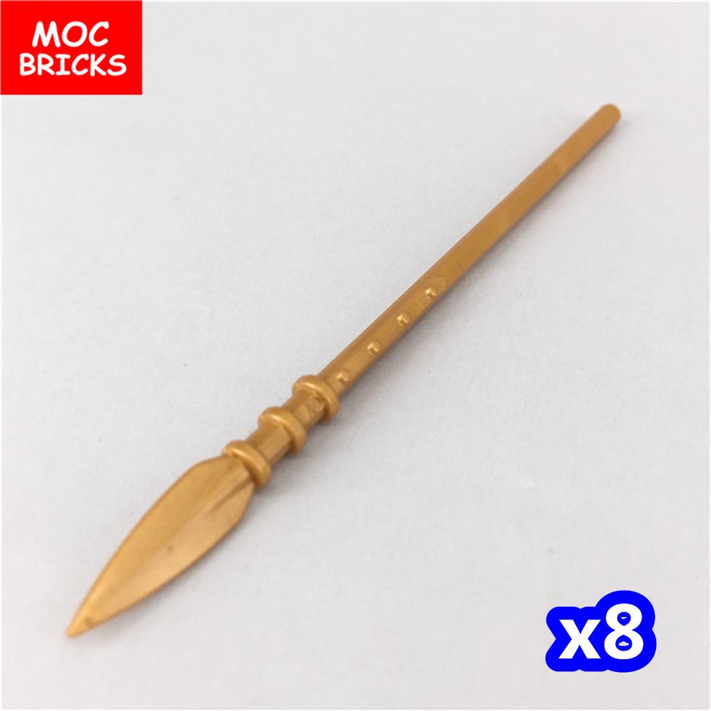 MOC Кубики Средневековые Рыцари Рим Оружие Золотой Меч Щит Копье Алебарда Шлем Фигурка Образовательный Строительный Блок Подарки