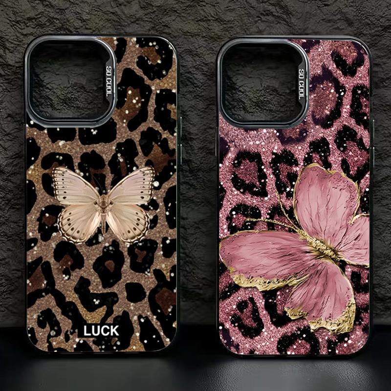 For Samsung Galaxy S25 S24 S23 S22 Plus Ultra FE A16 A55 A54 A56 A15 A35 A36 A34 Case Animal Butterfly Leopard Print Phone Cover
