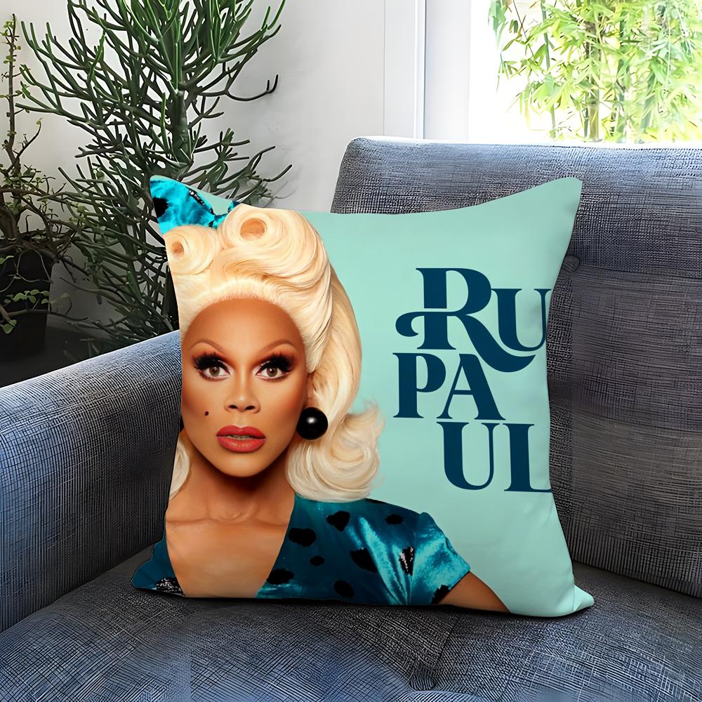 Hot R-RRuPaul Cushion Cover Comfortable Reversible Pillow Cover Ideal for Car Sofa Bedroom & Beyond