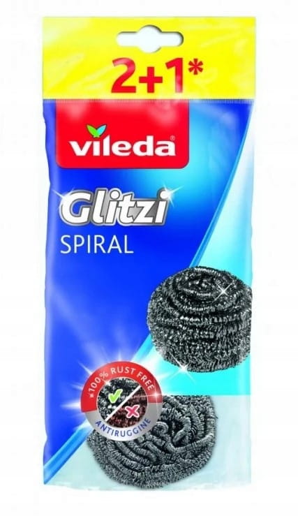 Vileda kitchen sponge, metal scourer, 3 pcs.