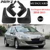 4 шт., передние и задние брызговики для Peugeot 408 Sedan 2010-2015, брызговики, брызговик, крыло автомобиля, грязь