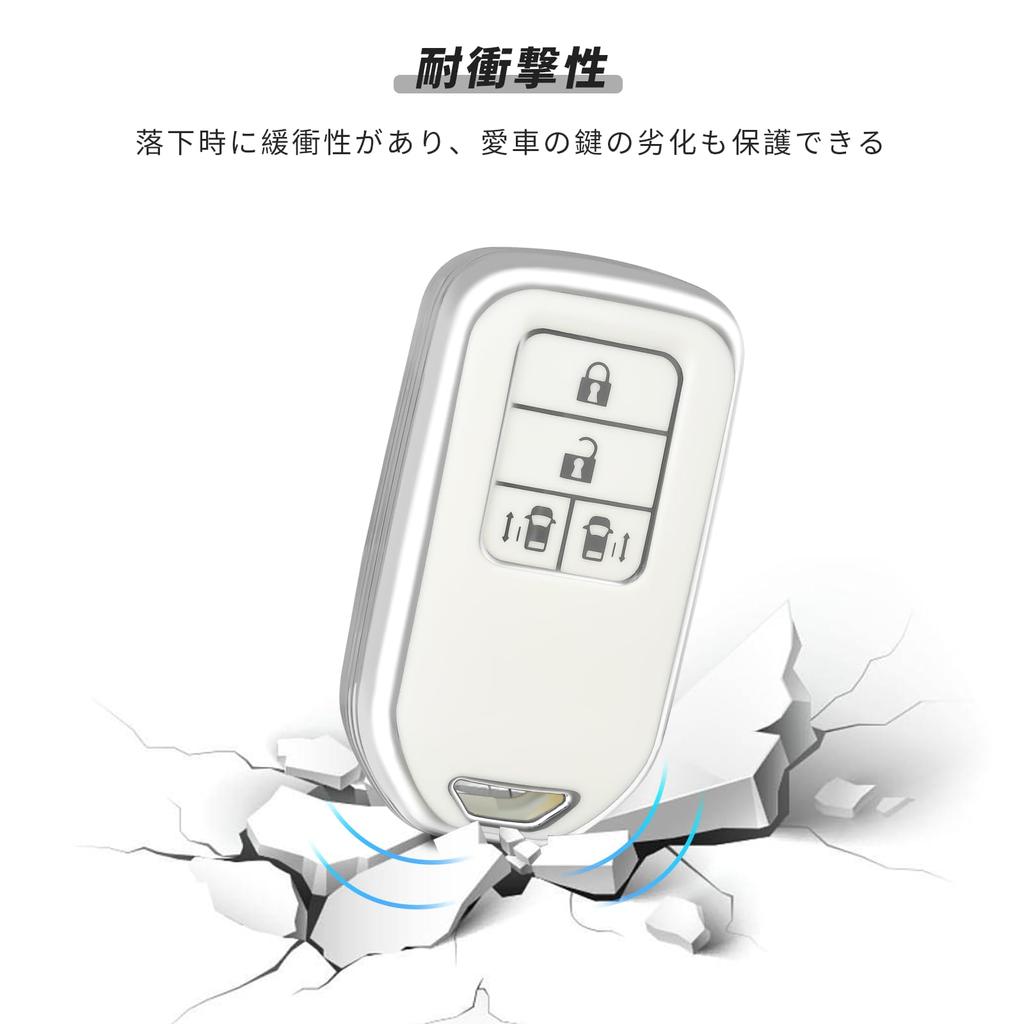 OFFCURVE Чехол для ключа Honda с боковыми кнопками-слайдерами, 4 кнопки для Civic