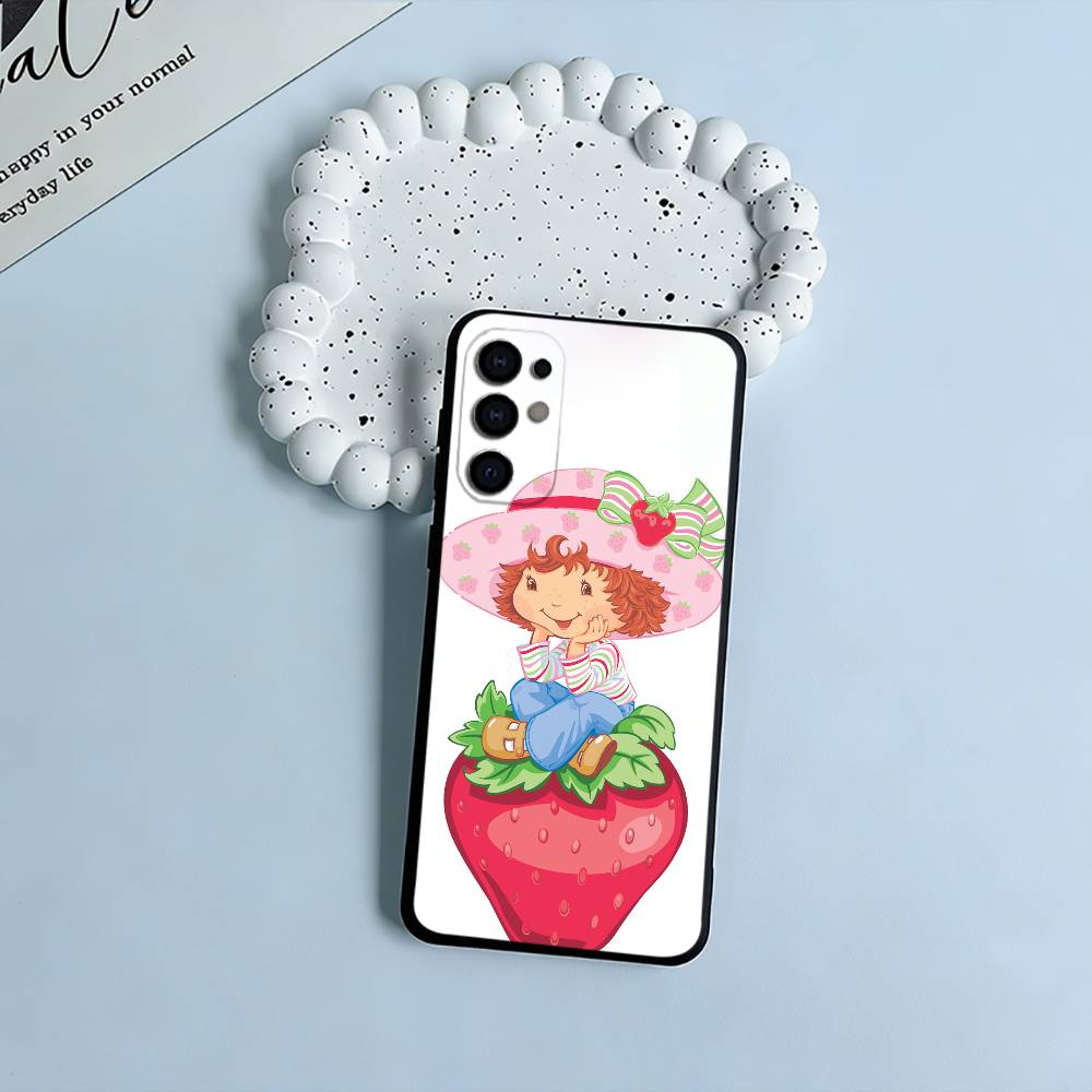 Розовый S-Клубника -S-Клубничный Торт Чехол для Телефона Для Samsung S25,S24,S21,S22,S23,S30,Ultra,S20,Plus,Fe,Lite,Черный Мягкий Силикон