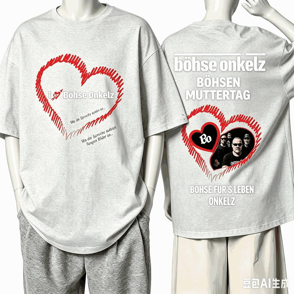 Bhse Onkelz For Fan Gift Tshirt Unisex Unisex Harajuku Oversized Unisex Short Sleeve Streetwear High Quality Couples Classic Soft