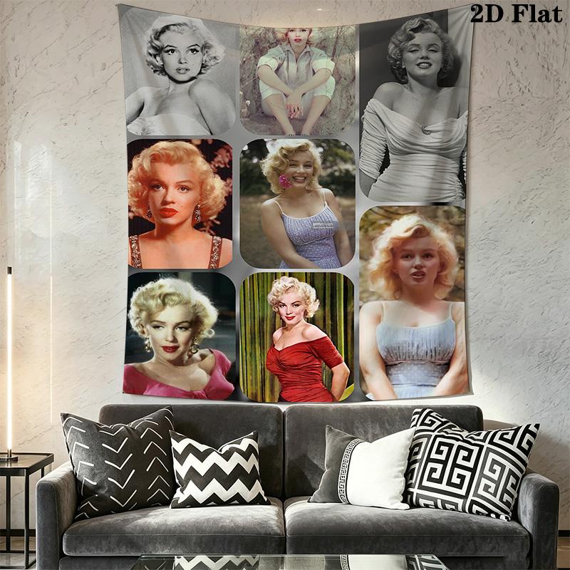 Marilyn Monroe Dress Pose Tapestry Background Cloth Fashion Print Soft Atmospheric Background Cloth Christmas Gift