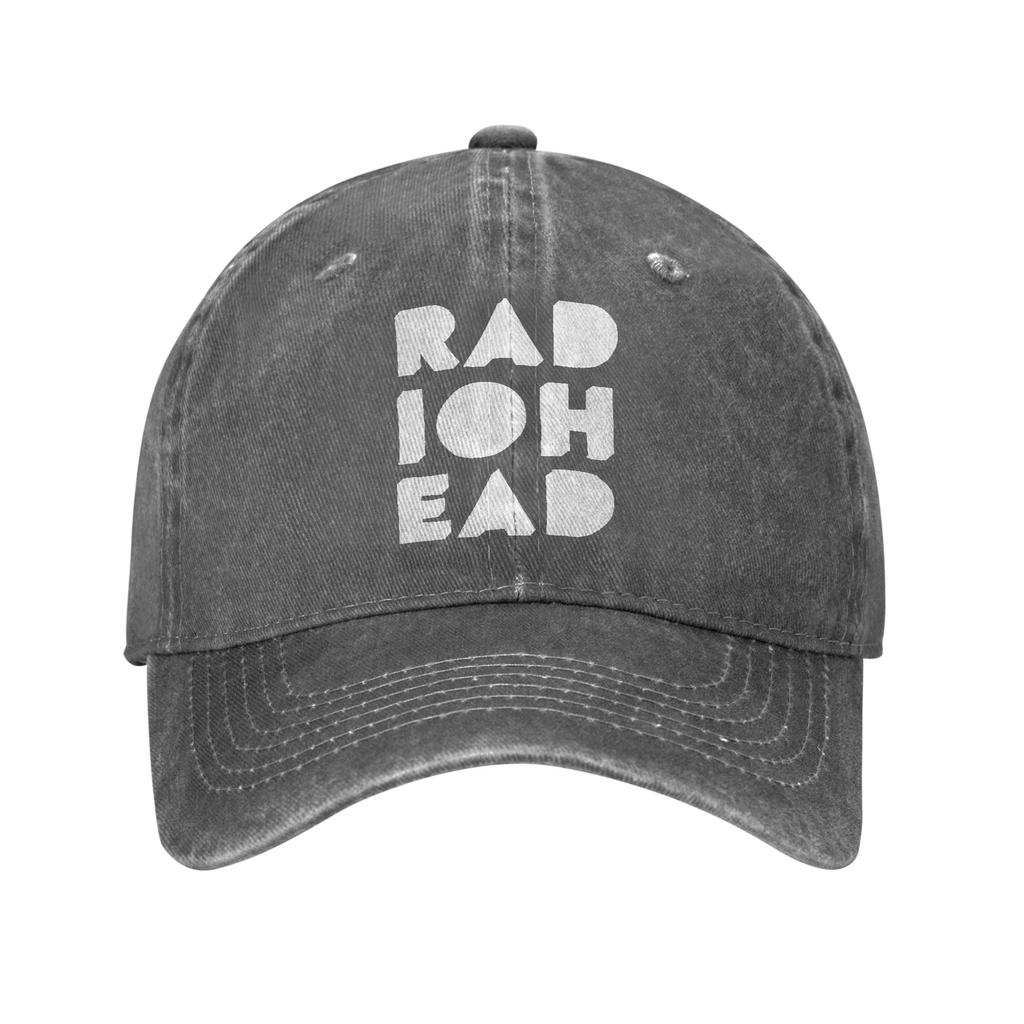 Radioheads Baseball Caps Vintage Distressed Denim Washed Sun Cap Unisex Outdoor Workouts Adjustable Fit Caps Hat