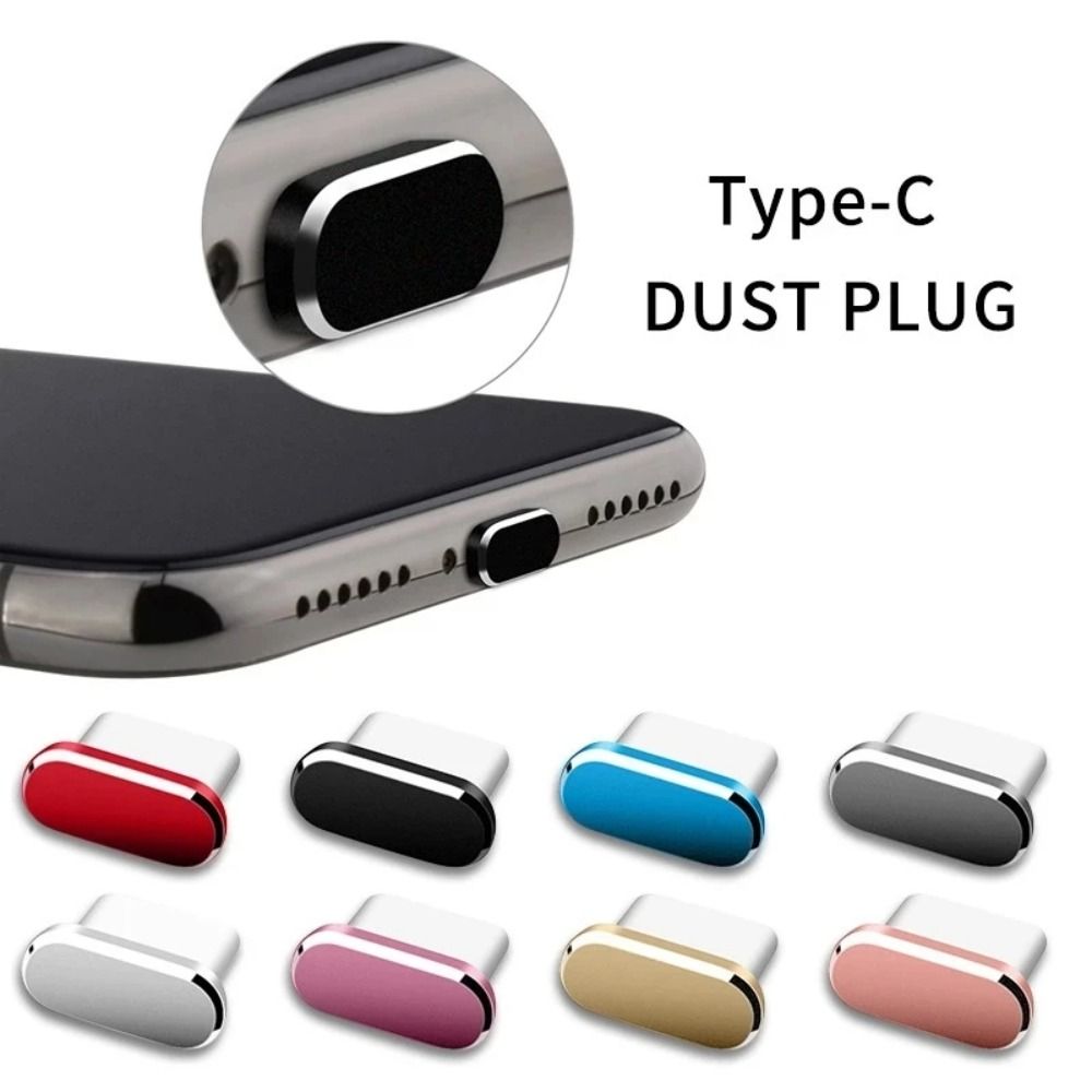 5PCS Aluminum Alloy USB Charging Port Protector Charging Port Dust Cover Cellphone Protection