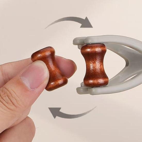 2 шт. Деревянный массажер для пальцев Портативный ролик для акупрессуры и инструмент Гуа Ша для расслабления рук Портативный инструмент для снятия стресса для рук